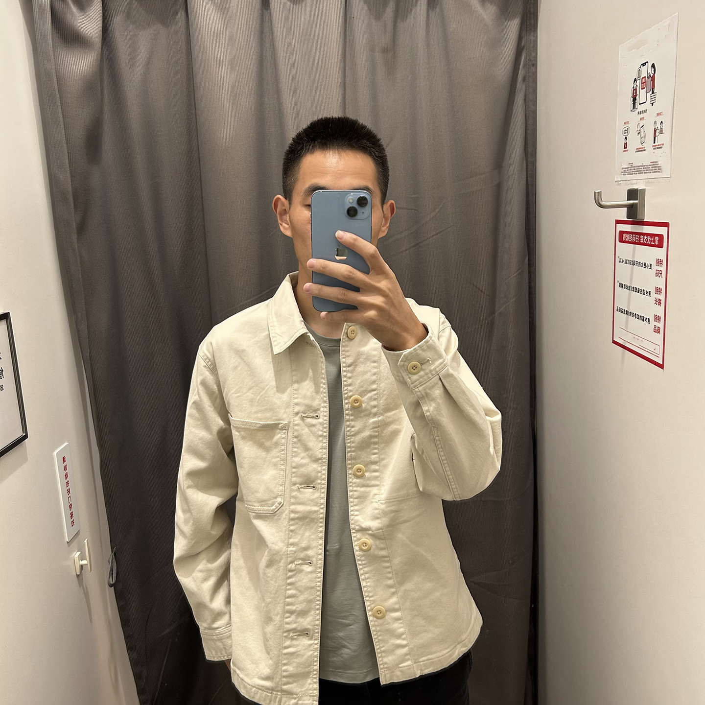 【东吉U家】福利特价~秋男女情侣休闲翻领轻工装长袖牛仔衬衫外套