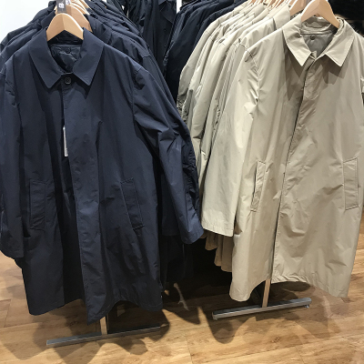 日线轻奢高端【东吉U家】男士商务休闲宽松中长款夹棉风衣厚外套