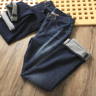 牛仔长裤 主打舒适 四面高弹力休闲通勤直筒休闲裤 时尚 日单男士