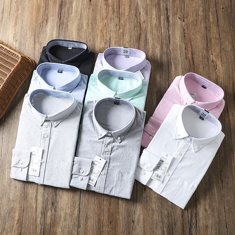 多色舒适好穿春季牛津纺长袖衬衫