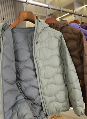 PP平替款！冬季男士情侣鱼眼绗缝吐司服耐磨防泼水加厚连帽羽绒服