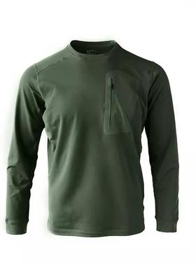 户外茑款~飞禽LT系列~秋男士户外机能内里薄绒防风抓绒衣长袖T恤