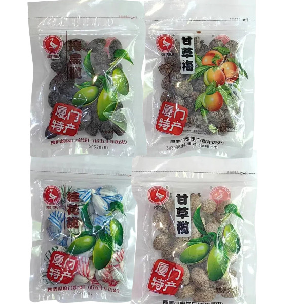 厦门特产橄榄独鹤甘草榄拷扁榄桂花榄咸腌制蜜饯果干果脯零食小吃