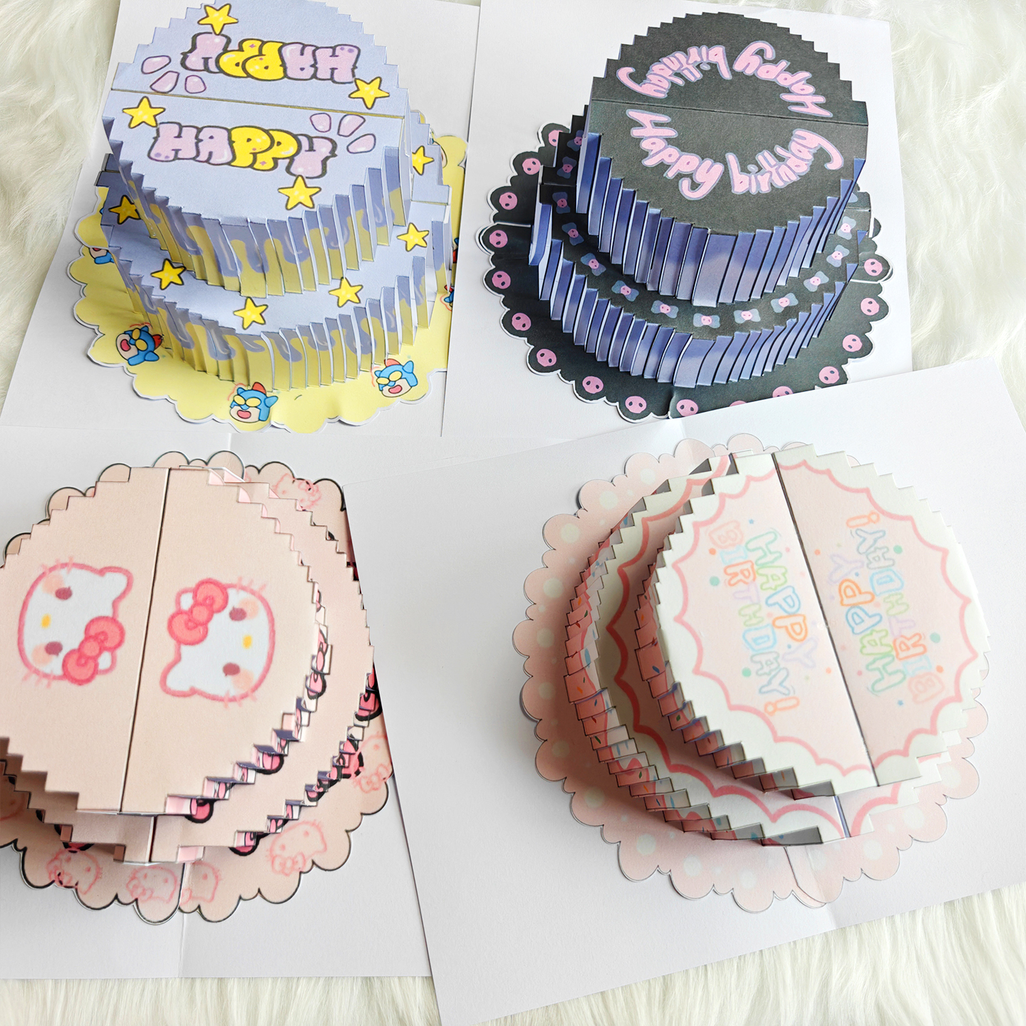 生日蛋糕贺卡手作机关立体书贺卡
