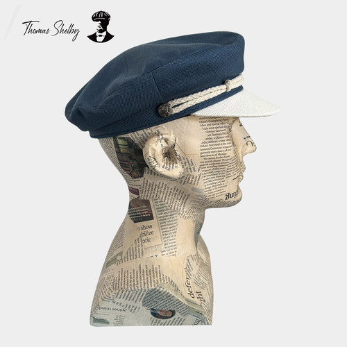 Thomas水手帽春夏英伦平顶鸭舌帽