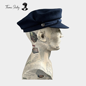 thomas 正品 授权 shelby汤米谢尔比剃刀党英伦复古藏蓝纯棉海军帽