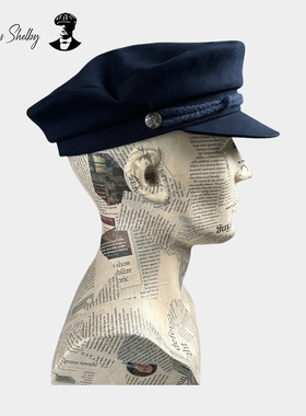 正品授权 thomas shelby汤米谢尔比剃刀党英伦复古藏蓝纯棉海军帽