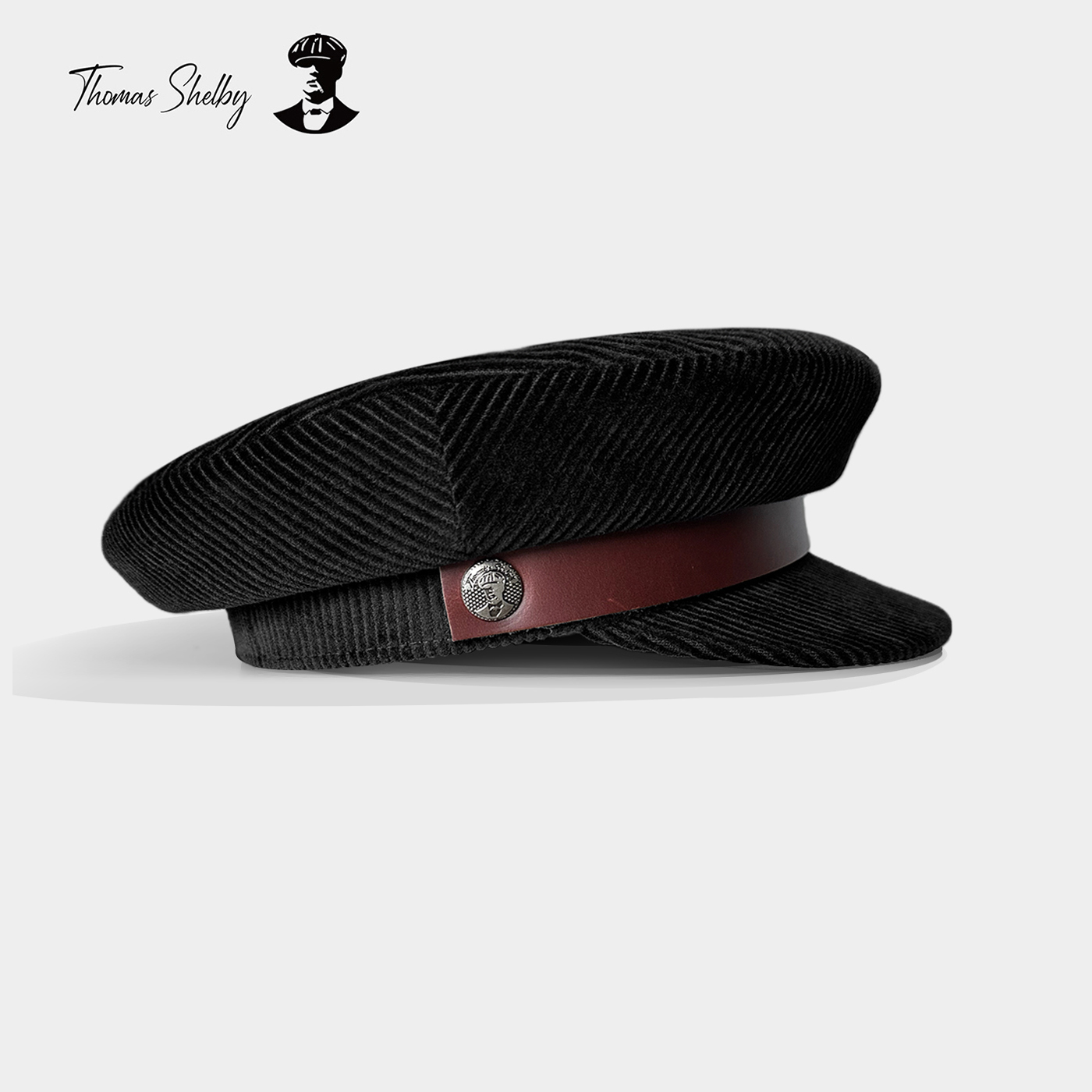 正品授权thomas灯芯绒保暖海军帽