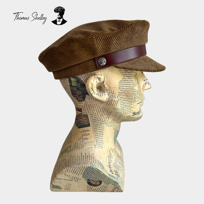 正品授权thomas灯芯绒保暖海军帽