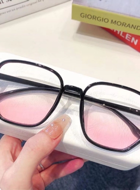 网红款腮红眼镜女纯欲风素颜眼镜