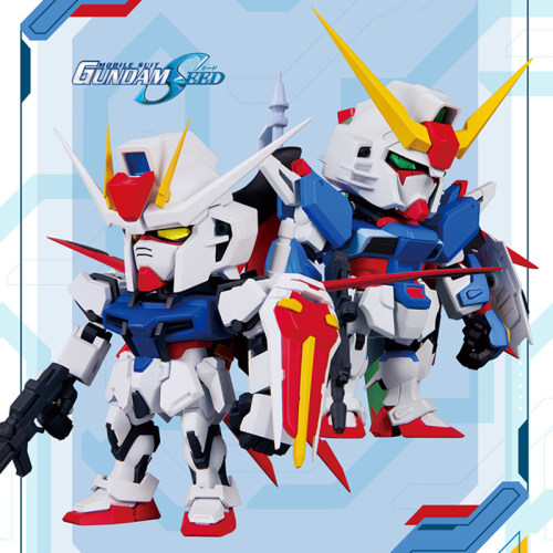 【1983】QMSV MINI STRIKE & DESTINY GUNDAM盲盒高达玩具摆件