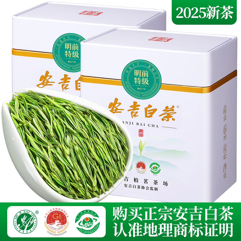 安吉白茶2025新茶特级明前绿茶叶