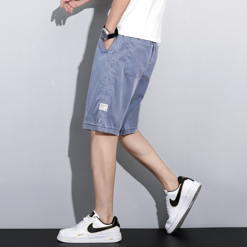 夏季休闲青少年宽松短裤冰丝莱赛尔运动拖地裤1048-1049现货,男装牛仔裤,星座224-1