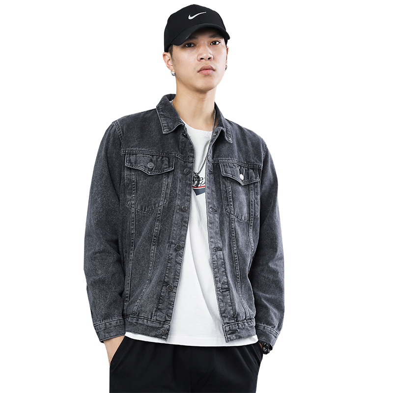 Spring denim jacket men's Korean fashion washing men's jacket denim jacket dress men's large