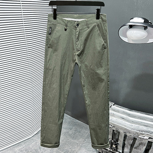 西裤男春夏新款韩版舒适简约九分裤休闲裤长裤588-P35现货图片