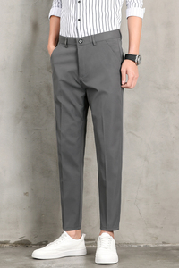 夏季男士休闲冰丝裤西裤 青少年男装休闲裤港风百搭裤子6066-p35图片