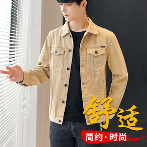 JK9019-P70有现货 2021秋冬季男士牛仔夹克青少年时尚百搭外套男图片