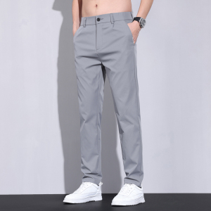 2024夏季新款直筒冰丝裤男士免烫大码商务休闲裤天丝西裤563-P40图片