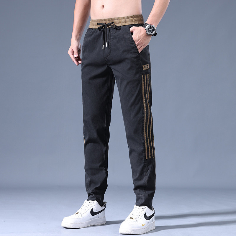 莱赛尔运动休闲裤男士秋季款宽松束脚哈伦九分裤CK66B-P42现货,男装休闲裤,星座224-1