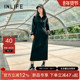 伊纳芙休闲连帽半拉链卫衣裙女26春季 新款 通勤简约宽松直筒连衣裙