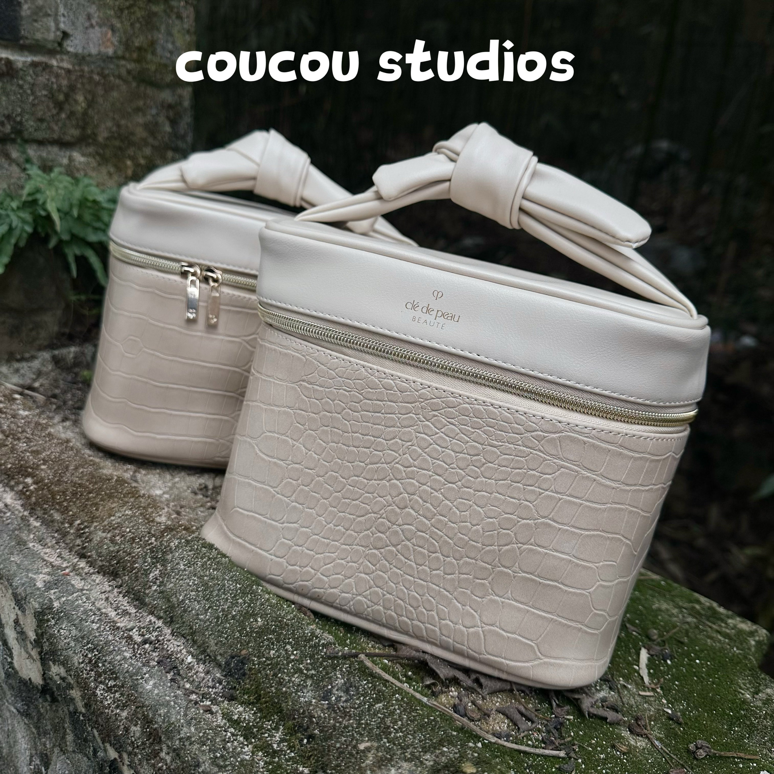cpb手提鳄鱼纹大容量化妆包高档