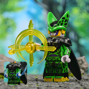 七龙珠沙鲁超级赛亚人孙悟空魔人布欧积木人仔高度还原玩具模型