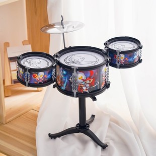 架子鼓儿童玩具初学者敲打鼓乐器男孩爵士鼓家用宝宝专用奥特曼