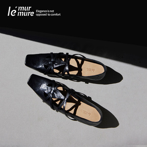 Le' Murmure 失序美学_设计师 植鞣手抓纹胎水牛皮 手工平底单鞋