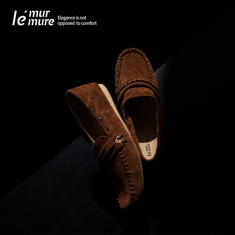 Le' Murmure《得体的松弛》柔雾磨砂牛反绒 穿编两栖鞋懒人乐福鞋,女鞋,乐福鞋（豆豆鞋）,淘宝优惠券,粉丝福利购,淘宝优惠卷