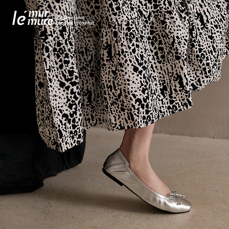 Le' Murmure 原创设计师 羊皮浅口芭蕾舞鞋 平底鞋女春夏新款单