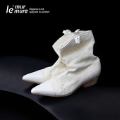 Murmure 经纬之诗 匠心编织 软雕塑美学 慵懒马皮堆堆靴女