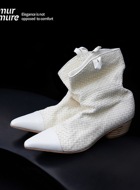 Le' Murmure “经纬之诗”匠心编织 软雕塑美学 慵懒马皮堆堆靴女