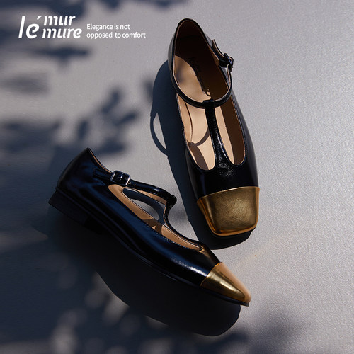 Le'Murmure复古T字带玛丽珍鞋