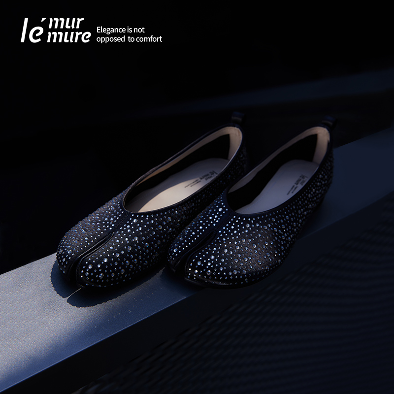 Le'Murmure巴洛克钻闪分趾单鞋