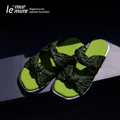 肌理云感拖鞋 Cloud Knot」缩纹羊皮 Murmure「云结意象