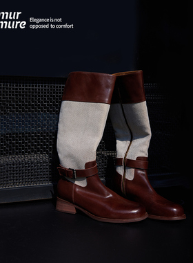 Le' Murmure 美拉德·乌木棕 Italy进口水洗马皮骑士主义酷飒马靴