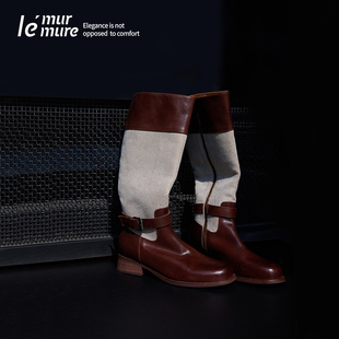 Italy进口水洗马皮骑士主义酷飒马靴 美拉德·乌木棕 Murmure