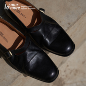 女 原创重磅纯手工设计师玛丽珍真皮单鞋 Murmure 固特异手工