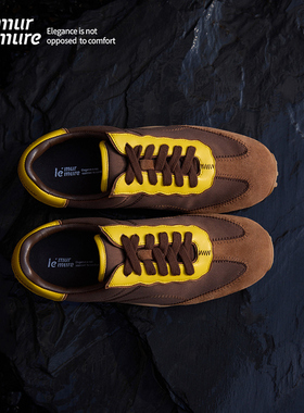 Le' Murmure 孟菲斯 20世纪80年代 New Vintage 拼色时髦德训鞋女