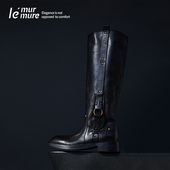 纯手工水洗抛蜡酷飒机能蘑菇钉马靴 Italy进口 Murmure 限量版