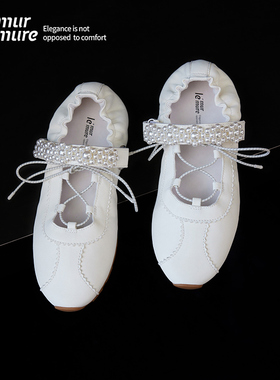 Le' Murmure 午后芭蕾·洛可可风Balletcore手工钉珠玛丽珍阿甘鞋