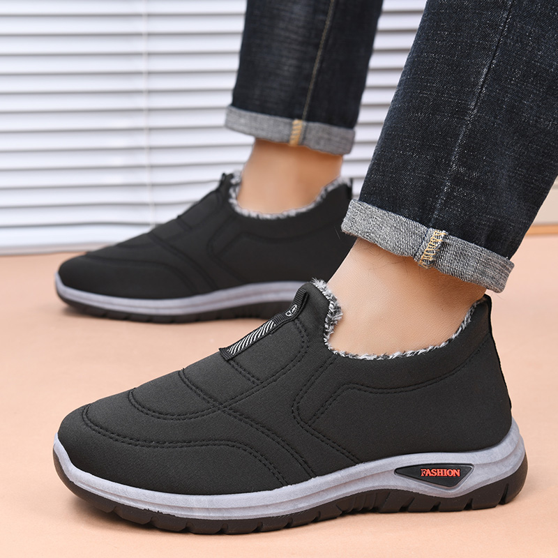 老北京布鞋冬季加绒保暖爸爸棉靴