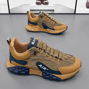 登山旅游鞋 透气舒适软底休闲鞋 百搭防滑耐磨潮流男鞋 四季 子 老爹鞋