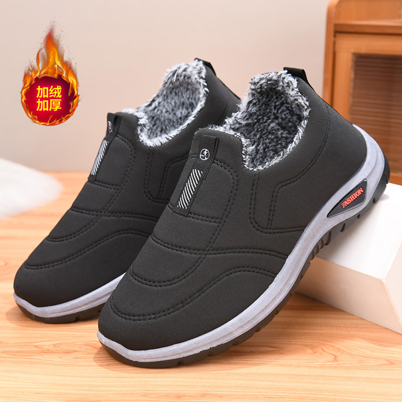 冬季加绒男士雪地靴防滑软底保暖