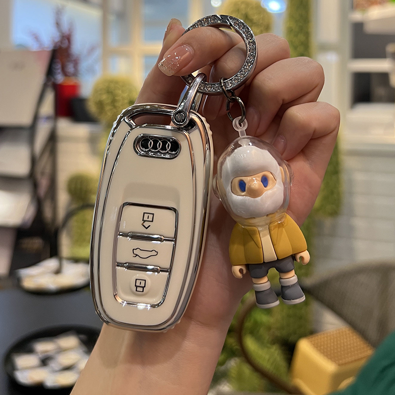 奥迪A6L汽车钥匙套a4l老款q5车a5扣a7a8壳q7/q2l包q3女a3高档2022