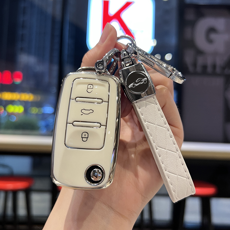 大众汽车钥匙套途观l桑塔纳速腾朗逸宝来polo高尔夫8探岳扣保护壳