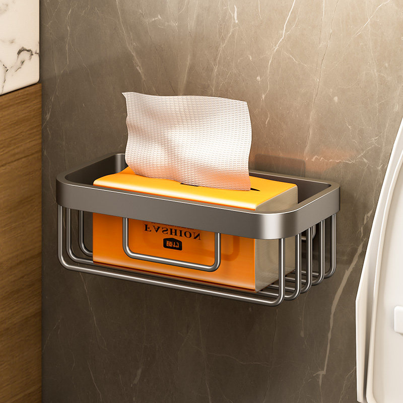 厕所纸巾盒免打孔卫生间卷纸架