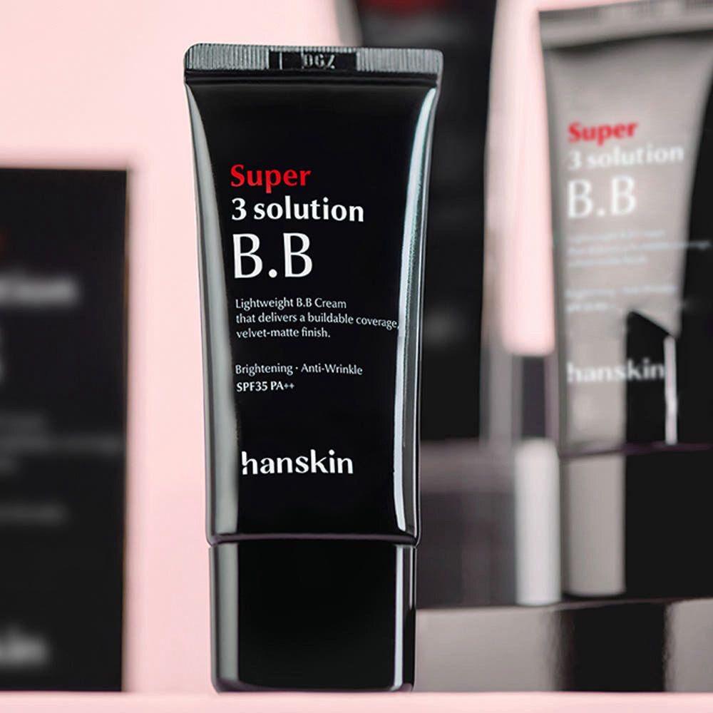 韩国正品 HANSKIN韩斯清黑管遮瑕BB霜粉底液3重功效 清爽控油30ml