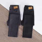 高腰小个子显瘦烟管裤 女长裤 烟灰色直筒牛仔裤 设计感2026春季