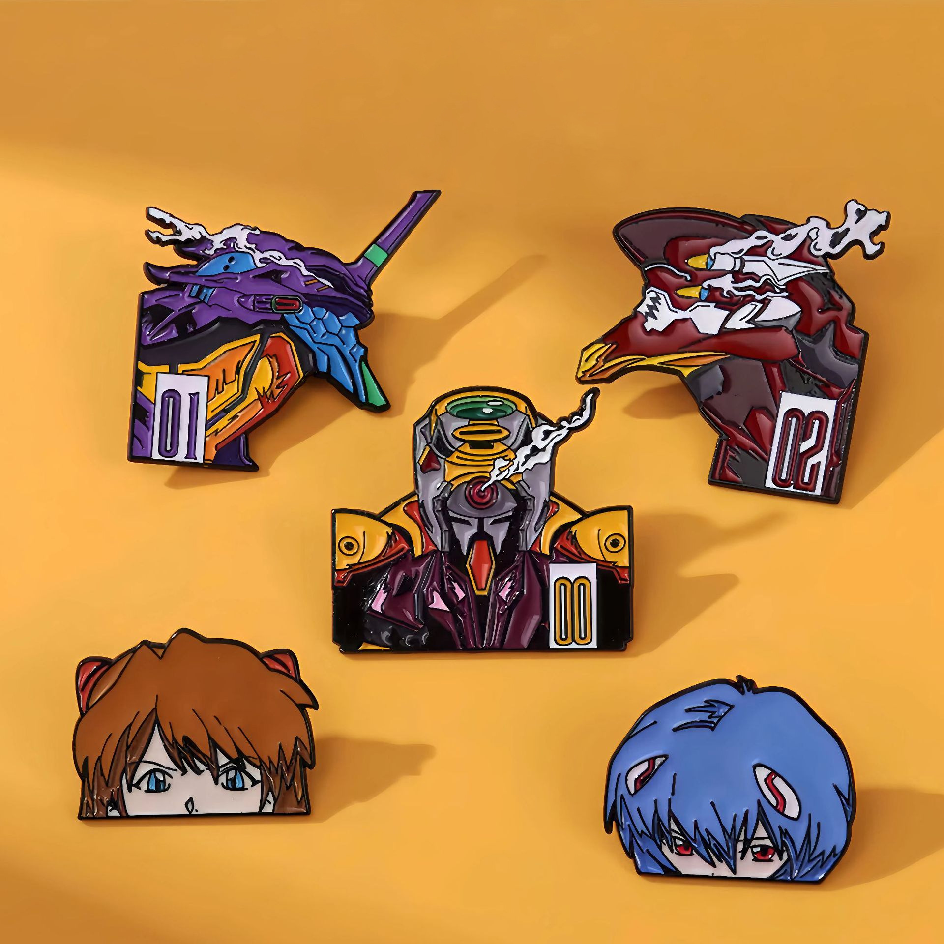 新世纪福音战士胸针初级号绫波丽明日香服装配饰动漫周边金属徽章